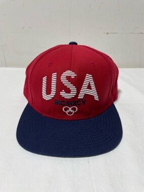 Starter x 10.Deep USA MCMXCV SnapBack Hat Red Olympic inspired Retro Wool Blend